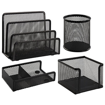 НАБОР НАСТОЛЬНЫЙ BRAUBERG "GERMANIUM", 4 ПРЕДМЕТА черный