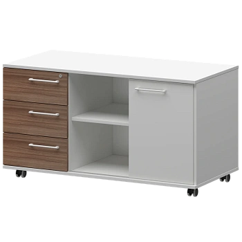 Креденция левая KZT-62L Темный шимо/Белый 1200x568x648 Кортез