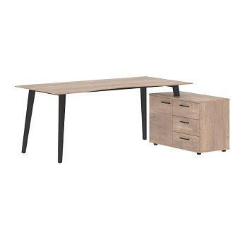 JCT 1813(R) Стол руководителя с тумбой JCT 1813(R)  1800х1300х750