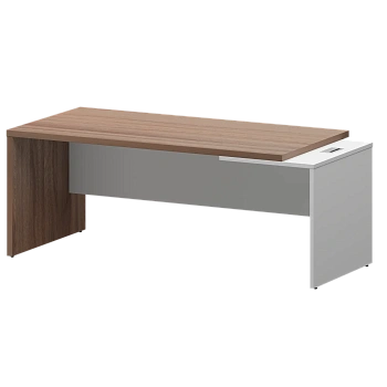 Стол руководителя правый KZ-20R Темный шимо/Белый 2000x900x750 Кортез