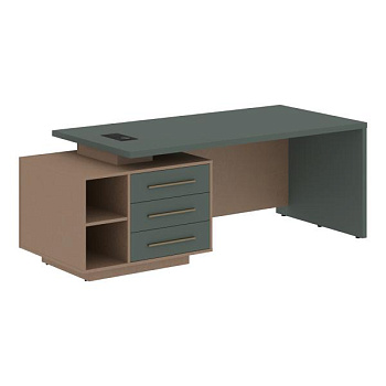 VCT 2190(L) Стол руководителя с тумбой VCT 2190(L) 2100х900х750