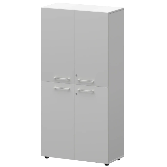 Шкаф высокий закрытый СМШ48.2.28F(Б) Белый 792x380x1595 Кортез