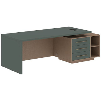 VCT 2390(R) Стол руководителя с тумбой VCT 2390(R) 2300х900х750