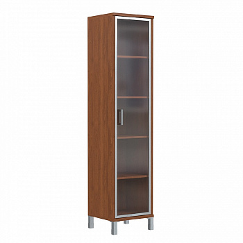 ШКАФ УЗКИЙ СО СТЕКЛЯННОЙ ДВЕРЬЮ В АЛ.РАМЕ В 431.8 R(475X450X2054)