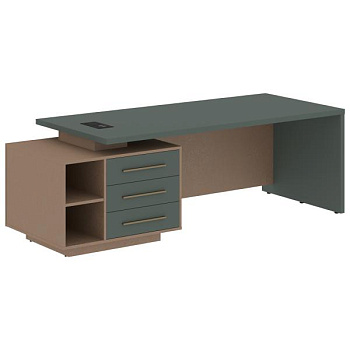 VCT 2390(L) Стол руководителя с тумбой VCT 2390(L) 2300х900х750