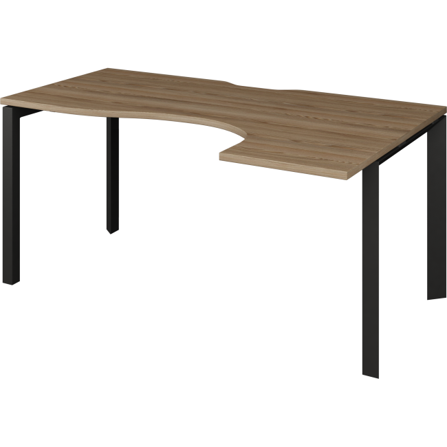 НТМП.П-040.ПР Стол эргономичный правый на металлокаркасе(1400x1100x750)