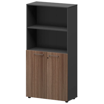 Шкаф высокий полузакрытый СМШ48.28F Темный шимо/Графит 792x380x1595 Кортез