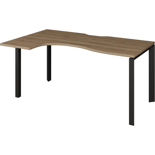 НТМП.П-040.ЛВ Стол эргономичный левый на металлокаркасе(1400x1000x750)