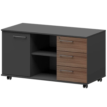 Креденция правая KZT-62R Темный шимо/Графит 1200x568x648 Кортез