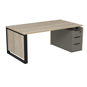 15СОУ-КЗ-ШД.1810 Стол рабочий на опорной угл тумбе, с ящ, с код замком (1860*1030*750)