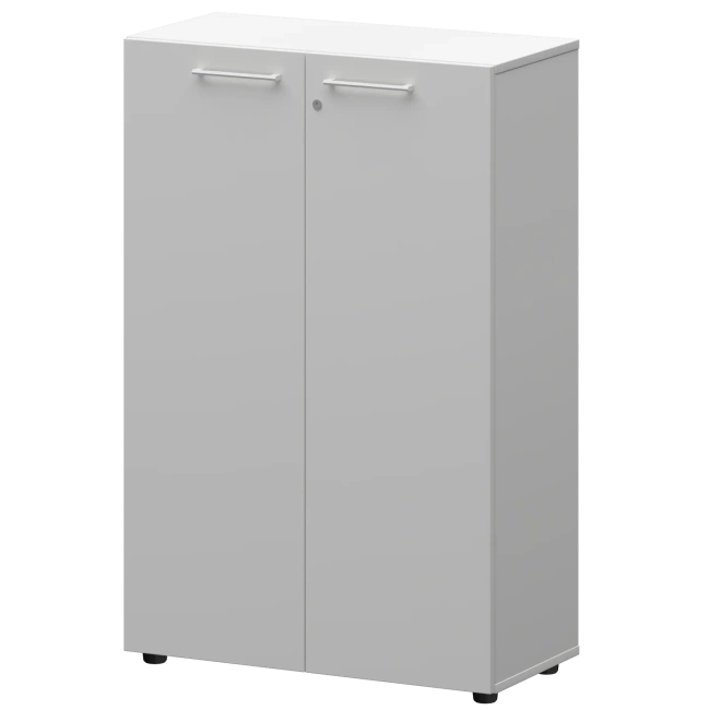 Шкаф средний закрытый СМШ38F(Б) Белый 792x380x1190 Кортез