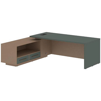 VCT 2319(L) Стол руководителя с тумбой VCT 2319(L) 2300х1900х750