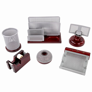 НАБОР НАСТОЛЬНЫЙ GALANT "WOOD&METAL", 6 ПРЕДМЕТОВ