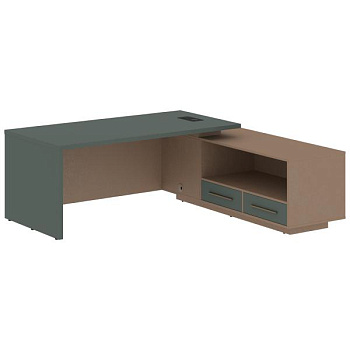 VCT 2119(R) Стол руководителя с тумбой VCT 2119(R) 2100х1900х750