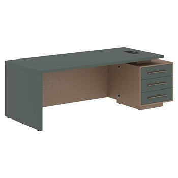 VCT 2290(R) Стол руководителя с тумбой VCT 2290(R) 2200х900х750