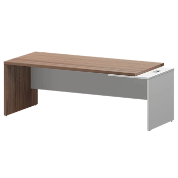 Стол руководителя правый KZ-22R Темный шимо/Белый 2200x900x750 Кортез