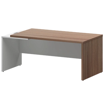 Стол руководителя левый KZ-18L Темный шимо/Белый 1800x900x750 Кортез